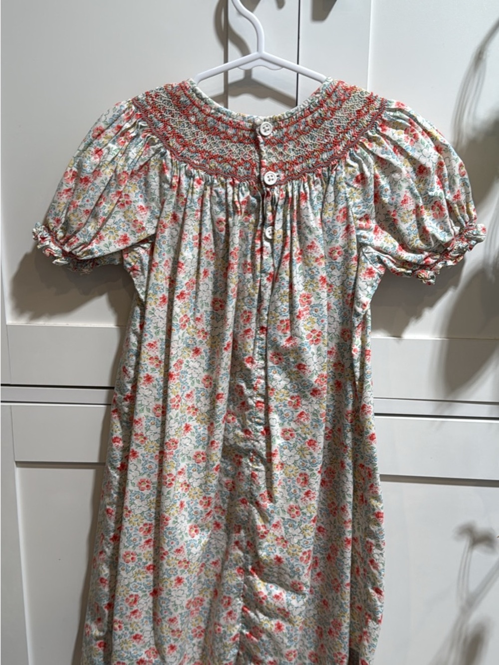 Smocked Floral Puff Sleeve Dress - Picture 4 of 5
